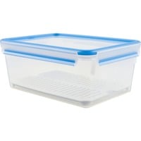 Emsa 512888 recipiente per cibo Rettangolare Scatola 3,7 L Trasparente 1 pz, Casella trasparente/Blu, Scatola, Rettangolare, 3,7 L, Trasparente, Polipropilene (PP), Elastomero Termoplastico (TPE), Germania