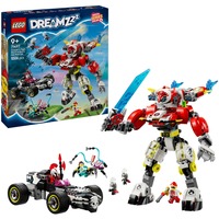 LEGO DREAMZzz 71497 Mech Tigre di Cooper e Bolide di Zero, Gioco di Ruolo per Bambini 9+ con Veicoli Giocattolo Trasformabili, Giochi di costruzione Gioco di Ruolo per Bambini 9+ con Veicoli Giocattolo Trasformabili, Set da costruzione, 9 anno/i, Plastica, 1006 pz, 1,62 kg