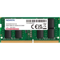 ADATA Premier memoria 4 GB 1 x 4 GB DDR4 260-pin SO-DIMM verde, 4 GB, 1 x 4 GB, DDR4, 2666 MHz, 260-pin SO-DIMM