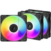 ARCTIC Freezer P12 Pro Reverse A-RGB - 3 Pack Case per computer Ventilatore 12 cm Nero 3 pz, Ventola Nero, Ventilatore, 12 cm, 124 m³/h, Nero
