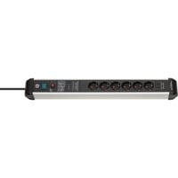 Brennenstuhl Premium-Protect-Line ciabatta 6 prese Nero/Argento