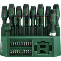 Bosch Set di cacciaviti misti, 39 pezzi, Cacciavite verde/Nero