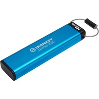 Kingston IronKey Keypad 200C USB-C da 16 GB, FIPS 140-3 livello 3 AES-256, Chiavetta USB FIPS 140-3 livello 3 AES-256, 16 GB, USB tipo-C, 3.2 Gen 1 (3.1 Gen 1), 145 MB/s, Sleeve, Blu