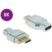 DeLOCK 66433 adattatore per inversione del genere dei cavi Thunderbolt 3/ USB C Argento argento, Thunderbolt 3/ USB C, Thunderbolt 3/ USB C, Argento