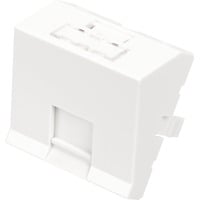 Digitus Piastra frontale 1 porta, 45x45mm, angolata, Copertura bianco