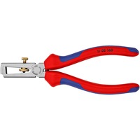 KNIPEX KP-1102160 Pinze spellacavi, Pinza stripper Isolante di protezione, 165 g, Blu, Rosso