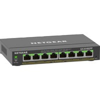 Netgear 8-Port Gigabit Ethernet High-Power PoE+ Plus Switch (GS308EPP) Gestito L2/L3 Gigabit Ethernet (10/100/1000) Supporto Power over Ethernet (PoE) Nero, Interruttore Nero, Gestito, L2/L3, Gigabit Ethernet (10/100/1000), Full duplex, Supporto Power over Ethernet (PoE)