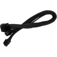 SilverStone 8pin - EPS12V 8pin(4+4), 0.3m 0,3 m, Cavo di prolunga Nero, 0.3m, 0,3 m, 8-pin(4+4) EPS12V, Maschio/Maschio, Nero