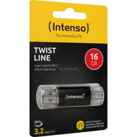 Intenso Twist Line 16 GB, Chiavetta USB antracite/trasparente