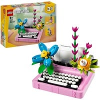 LEGO Creator 3 in 1 31169 Macchina da Scrivere con Fiori Giocattolo, Si Trasforma in Keytar o in Vaso, Idea Regalo 8+ Anni, Giochi di costruzione Si Trasforma in Keytar o in Vaso, Idea Regalo 8+ Anni, Set da costruzione, 8 anno/i, Plastica, 363 pz, 523 g