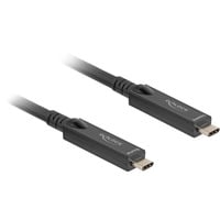 DeLOCK Cavo attivo ottico USB-C 8K video + dati + PD Nero