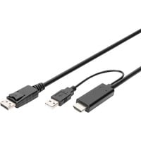 Digitus Cavo adattatore HDMI > DisplayPort, UHD 4K Nero