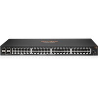 Hewlett Packard Enterprise Aruba 6100 48G 4SFP+ Gestito L3 Gigabit Ethernet (10/100/1000) 1U Nero, Interruttore Gestito, L3, Gigabit Ethernet (10/100/1000), Montaggio rack, 1U