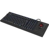 KeySonic KSK-8202ELU-T (DE) tastiera Universale USB Tedesco Nero Nero, Full-size (100%), Cablato, USB, Interruttore a chiave meccanica, Nero