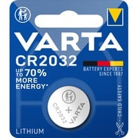 VARTA LITHIUM Coin CR2032 (Batteria a bottone, 3V) Blister da 1 3V) Blister da 1, Batteria monouso, CR2032, Litio, 3 V, 1 pz, 220 mAh