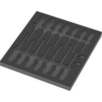 Wera 9811 Inserto in schiuma per set di cacciaviti VDE 1, vuoto, Deposito Nero/grigio