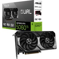 ASUS Dual -RTX5060TI-O8G NVIDIA GeForce RTX 5060 Ti 8 GB GDDR7, Scheda grafica Nero, GeForce RTX 5060 Ti, 8 GB, GDDR7, 128 bit, 7680 x 4320 Pixel, PCI Express 5.0