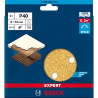 Bosch 2 608 900 813 fornitura per utensili rotanti per molatura/levigatura Legno Carta abrasiva, Foglio abrasivo Carta abrasiva, Legno, Bosch, Marrone, Rotondo, 15 cm