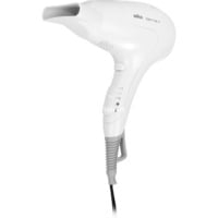Braun HD180 asciuga capelli 1800 W Bianco, Asciugacapelli bianco, Bianco, Monocromatico, Gancio per appendere, Pulsanti, Tiro a effetto, 1800 W, 1 pz