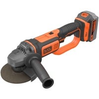 BLACK+DECKER Smerigliatrice angolare a batteria BCG720M1, 18Volt Nero/Orange