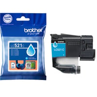 Brother LC521C cartuccia d'inchiostro 1 pz Originale Ciano Ciano, 1 pz, 500 pagine, Confezione singola