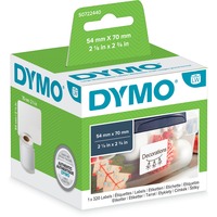 Dymo LW etichette multiuso originali | 54 mm x 70 mm | 12 rotoli da 220 etichette facilmente staccabili | autoadesive | per etichettatrici LabelWriter bianco, Bianco, Etichetta per stampante autoadesiva, Carta, Permanente, LabelWriter, 5,4 cm