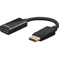 goobay DisplayPort/HDMI 0,1 m HDMI tipo A (Standard) Nero, Adattatore Nero, 0,1 m, HDMI tipo A (Standard), DisplayPort, Maschio, Femmina, Nero