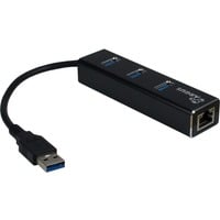 Inter-Tech ARGUS IT-310 USB 3.2 Gen 1 (3.1 Gen 1) Type-A 1000 Mbit/s Nero, Scheda di rete USB 3.2 Gen 1 (3.1 Gen 1) Type-A, RJ-45, USB 3.2 Gen 1 (3.1 Gen 1) Type-A, 1000 Mbit/s, Nero, Alluminio, Gigabit Ethernet