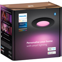 Philips Hue Hue White & Color Ambiance Slim Lampada da incasso 90 mm, Luce LED Nero