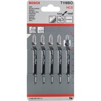 Bosch 2 608 630 310 lama per sega a gattuccio, sega a traforo e sega universale Lama per seghetto alternativo Acciaio al carbonio (HCS) 5 pz Lama per seghetto alternativo, Legno, Acciaio al carbonio (HCS), 2 mm, 8,3 cm, 5 pz