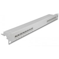 DeLOCK 66877 pezzo di pannello 1U, Patch Panel grigio, Grigio, Metallo, 1U, 482,6 mm, 100 mm, 44,5 mm