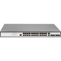 Digitus Switch livello 2 Gigabit Ethernet, 24 porte, 2 porte RJ45/SFP-combo + 2 porte uplink SFP, Interruttore 24 porte, 2 porte RJ45/SFP-combo + 2 porte uplink SFP, Gestito, L2, Gigabit Ethernet (10/100/1000), Montaggio rack