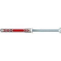 fischer Tassello a gambo lungo DuoXpand 10x80 T grigio chiaro/Rosso