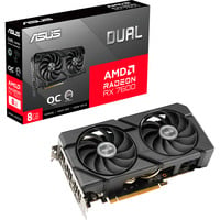 ASUS Radeon RX 7600 DUAL EVO OC, Scheda grafica Nero, Radeon RX 7600, 8 GB, GDDR6, 128 bit, 7680 x 4320 Pixel, PCI Express 4.0