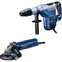 Bosch Set professionale martello perforatore GBH 5-40 DCE + smerigliatrice angolare GWS 880, Set di strumenti blu/Nero