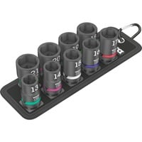Wera 05004580001 bussola e set di bussole, chiave combinata   Nero, Set di bussole, 1/2", Metrico, 9 testina/e, 13,14,15,16,17,18,19,20,21 mm, 230 mm