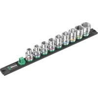 Wera Barra magnetica per bussole C Imperial 1 Set di bussole per chiavi a cricchetto 1/2", pollici, chiave combinata   Nero/Verde