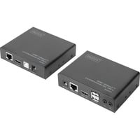 Digitus Set extender KVM HDMI 4K HDBaseT 2.0, Estensione HDMI Nero