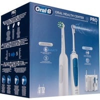 Braun Idropulsore Health Center, Cura orale bianco, Adulto, Spazzolino rotante-oscillante, Blu, Bianco, 2 min, 30 sec, Bianco, Rotondo
