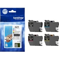Brother LC-421VAL PagePack 4 pz Originale Resa standard Nero, Ciano, Magenta, Giallo, Inchiostro Resa standard, Nero, Ciano, Magenta, Giallo, 4 pz, 200 pagine, 200 pagine, Confezione multipla