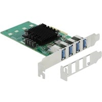 DeLOCK 89048 scheda di interfaccia e adattatore Interno USB 3.2 Gen 1 (3.1 Gen 1) PCIe, USB 3.2 Gen 1 (3.1 Gen 1), A basso profilo, PCIe 2.0, 5 Gbit/s, 0 - 60 °C