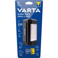 VARTA WORK FLEX AREA LIGHT lampada di emergenza 230 lm Nero, Luce da lavoro Nero, 230 lm, Nero, 35 h, 119 mm, 227 g