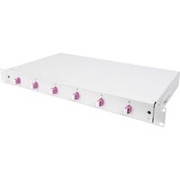 Digitus Scatola di giunzione fibra ottica, 1U, equipaggiata, LC, OM4 grigio