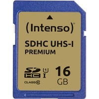 Intenso 3421470 memoria flash 16 GB SDHC UHS-I Classe 10, Scheda di memoria 16 GB, SDHC, Classe 10, UHS-I, 90 MB/s, Class 1 (U1)