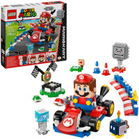 LEGO Super Mario Mario Kart 72043 - Interattivo e Kart Standard, Percorso di Gara con Macchina Giocattolo e 3 Figure, Regalo Bambini 7+, Giochi di costruzione Percorso di Gara con Macchina Giocattolo e 3 Figure, Regalo Bambini 7+, Set da costruzione, 7 anno/i, Plastica, 278 pz, 483 g
