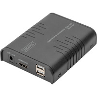 Digitus Ricevitore Extender KVM IP HDMI, Switch KVM Nero