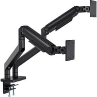 Digitus Supporto doppio per monitor, 2x 45", 2x 20 kg, Base per monitor Nero