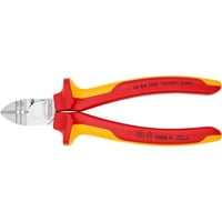 KNIPEX KP-1426160 Pinze spellacavi, Pinze di taglio rosso/Giallo, Isolante di protezione, 216 g, Rosso, Giallo