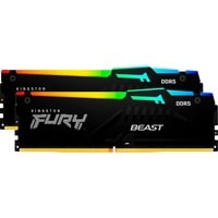 Kingston FURY FURY Beast 64GB 6400MT/s DDR5 CL32 DIMM (Kit da 2 moduli) RGB EXPO, Memoria Nero, 64 GB, 2 x 32 GB, DDR5, 288-pin DIMM, Nero
