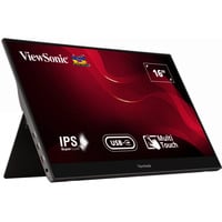 ViewSonic TD1655 Monitor PC 39,6 cm (15.6") 1920 x 1080 Pixel Full HD LED Touch screen Multi utente Nero, Argento, Monitor LED argento/Nero, 39,6 cm (15.6"), 1920 x 1080 Pixel, Full HD, LED, 6,5 ms, Nero, Argento